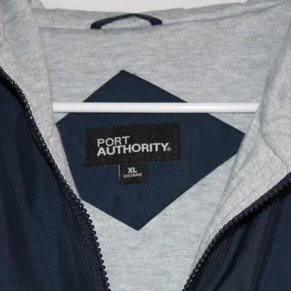 Port Authority BNWT Aflac 65 Years blue insulated windbreaker hooded jacket‎ XL